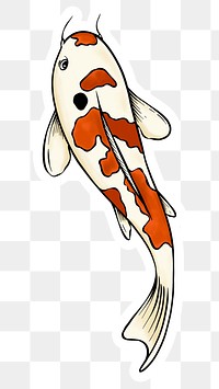 Koi fish sticker design element