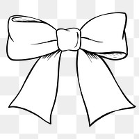 Hand drawn bow design element