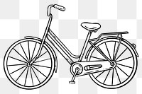 Hand drawn retro bicycle design element