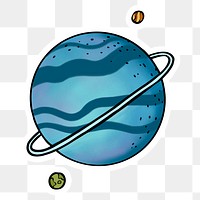 Planet with a ring system sticker