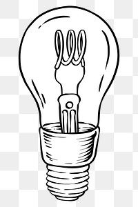 Hand drawn light bulb design element