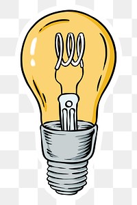 Light bulb sticker design element