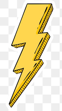 Cool cartoon flash sticker png