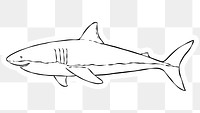 Great white shark sticker png