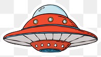PNG Cool cartoon UFO sticker