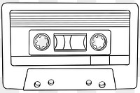 Png hand drawn cassette tape