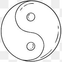 White yin yang symbol png