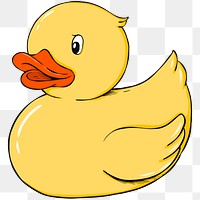 Colorful cute duckling element png 