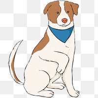 Cute tail wagging dog png