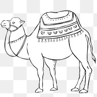 Hand drawn camel element png 