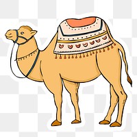 Two humps camel element png sticker