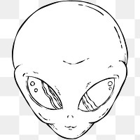 Png hand drawn sci fi alien