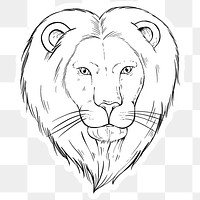 Png vintage lion black and white clipart