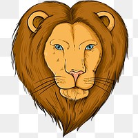 Png lion vintage hand drawn clipart