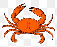 Crab vintage colorful png clipart