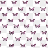 Pink holographic Monarch butterfly patterned background design element