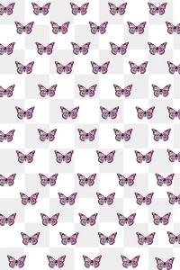 Pink holographic Monarch butterfly patterned background design element