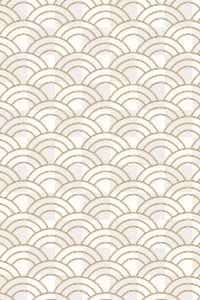 Gold Seigaiha Japanese wave pattern design element