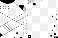 Black and white  Memphis pattern design element