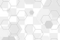 Gray hexagon pattern design element