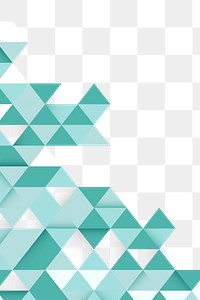 Turquoise triangle pattern design element