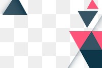 Gray and pink triangle pattern design element