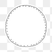 Round doodle sticker design element
