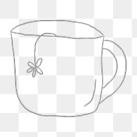 Cute cup doodle style illustration