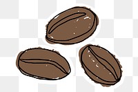 Doodle coffee beans design element