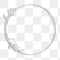 Leafy doodle frame design element