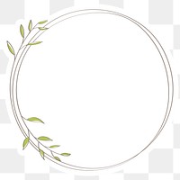 Leafy doodle frame design element