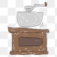 Doodle manual coffee grinder design element