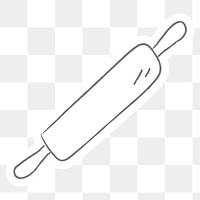 Doodle rolling pin sticker design element