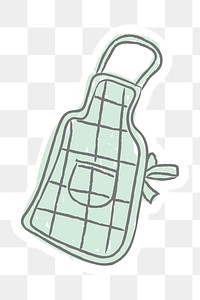 Doodle chef cloth apron sticker design element