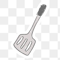 Doodle kitchen spatula sticker design element