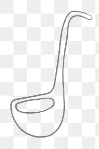 Doodle kitchen soup ladle design element