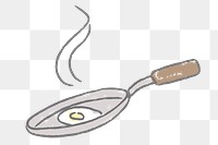 Fresh cooked fried egg on a pan design element