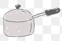 Doodle stainless steel saucepan design element