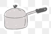 Doodle stainless steel saucepan sticker design element