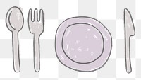 Doodle table setting design element