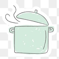 Doodle cooking pot sticker design element