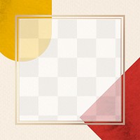 Metallic retro frame png design space