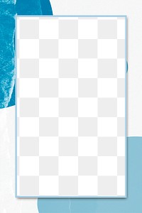 Acrylic texture frame png blue background