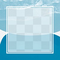 Png Blue texture square frame background