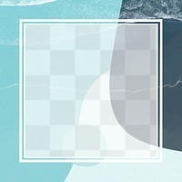 Png Blue abstract square frame background