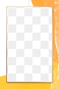PNG orange standing frame textured background