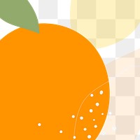 Hand drawn orange fruit Memphis background design element