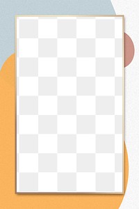 Orange pattern blank frame png design space