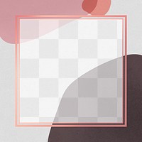 Retro pattern frame png square design space