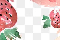 Strawberry Memphis watercolor background